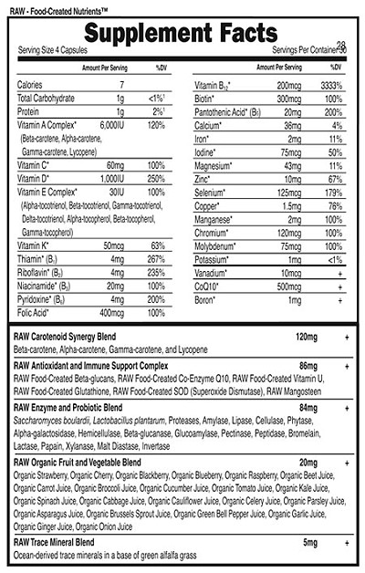 Vitamin Code 50 & Wiser Women's Formula Supplement Facts